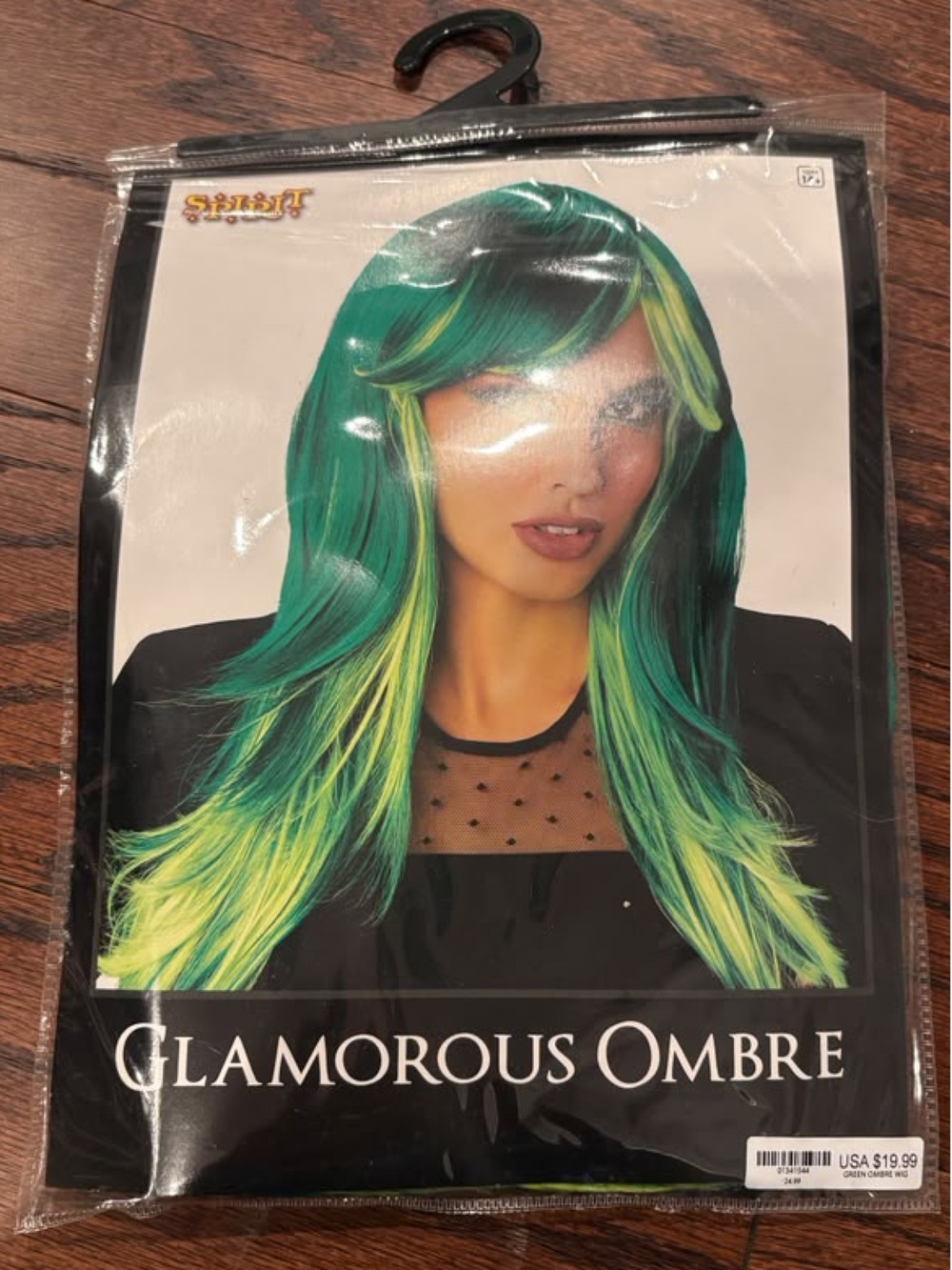 Glamorous Green & Yellow Ombre Long Wig HALLOWEEN